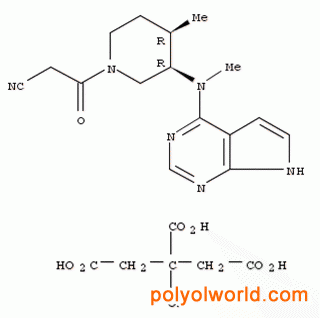 540737-29-9 1-哌啶丙腈，4-甲基-3-(甲基-7H  -pyrrolo[2,3-d]pyrimidin-4-ylamino)-β-oxo-, (3R,4R)-, 2-hydroxy-1,2,3-propanetricarboxylate (1:1)