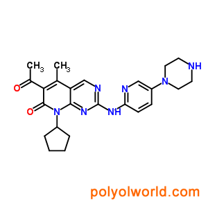 571190-30-2 6-acetyl-8-cyclopentyl-5- 甲基-2-[(5-piperazin-1-ylpyridin-2-yl)amino]pyrido[2,3-d]pyrimidin-7(8H)-one